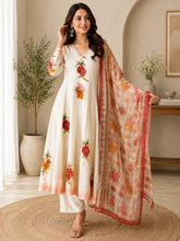 Floral Elegance Premium Cotton 3-Piece Suit Set | Ishu Creation