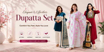 Kurta dupatta sets for women with printed and cotton ethnic wear