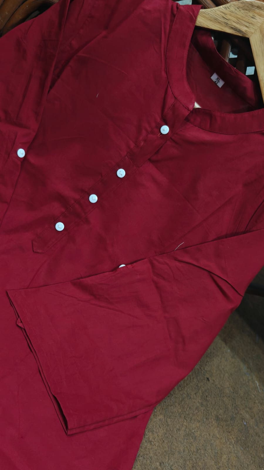 Women Maroon Kurta Pant Set | Stylish Solid Ethnic Wear Set  |  Ishu Creation